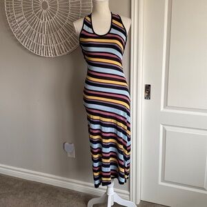 Zara - Diagonal Striped Colourful Knit Dressβββββββββ